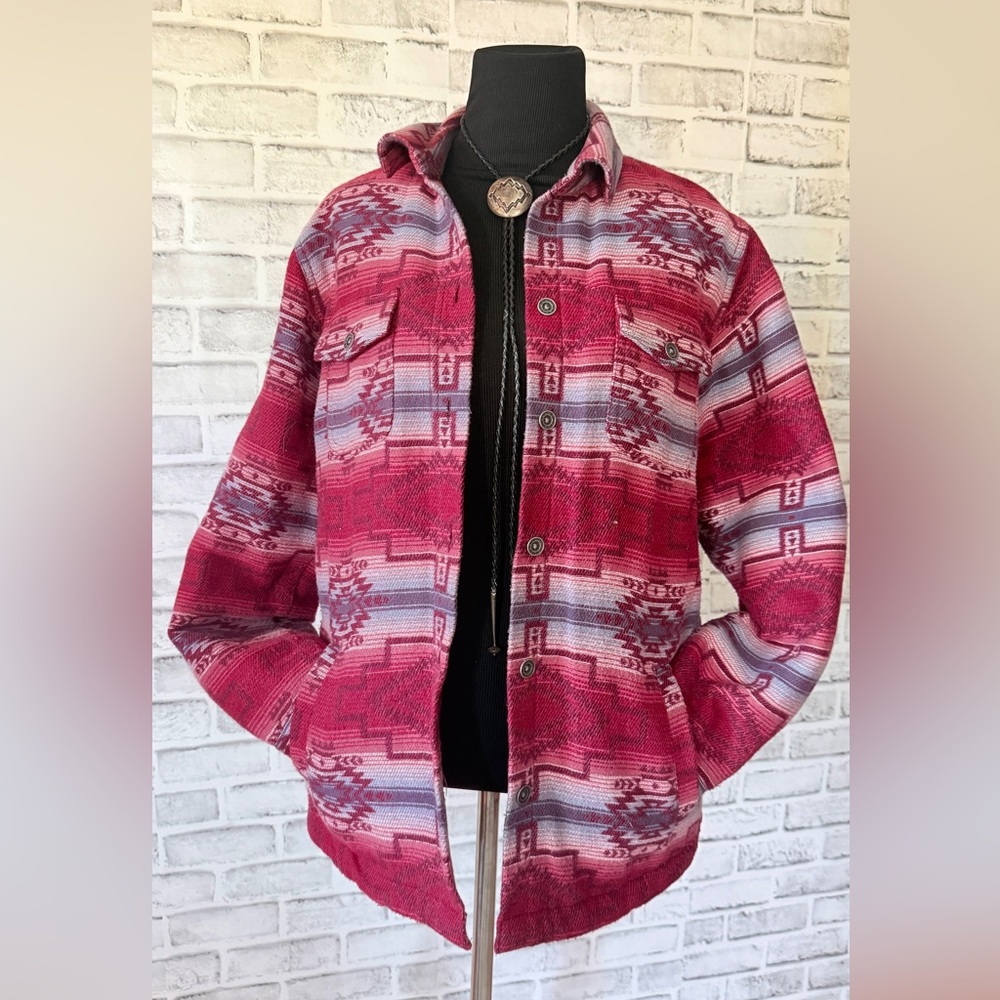 Ariat® Ladies REAL Shacket Tucson Stripe Shirt Jacket 10037455 Size M